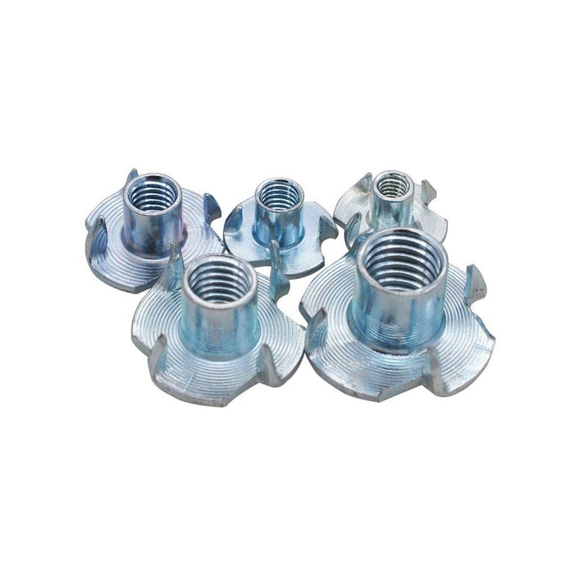 Omama T-Nut 1/4"-20,5/16"-18, 3/8"-16, (100 Pack) 4 Pronged Tee Nut Assortment Kit,for Rock Climbing Holds, Wood, Cabinetry, etc. - Image 3